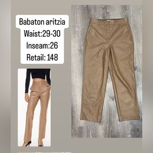 Babaton aritzia faux leather pant trousers